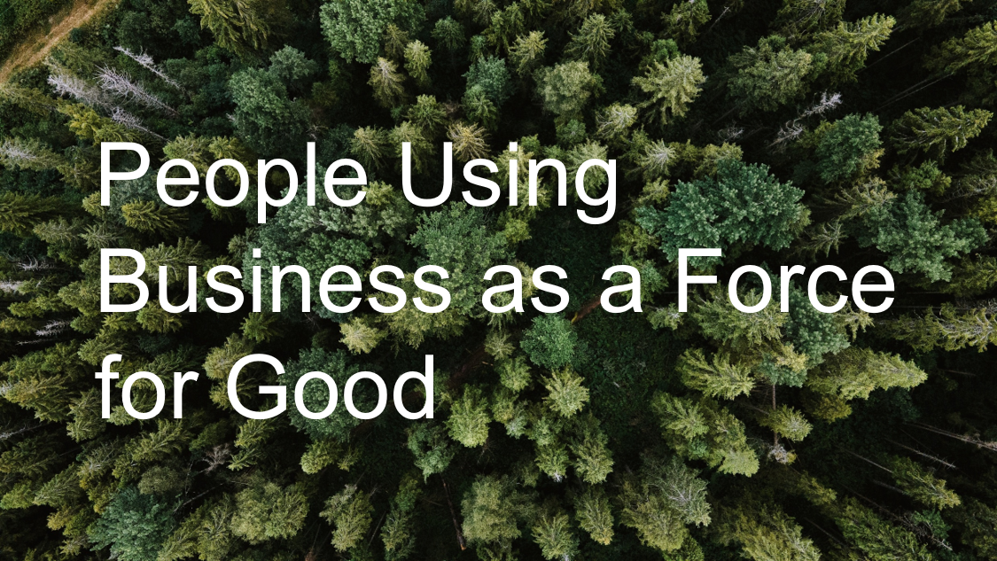 Business as a Force for Good
